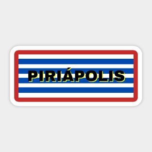 Piriápolis City in Uruguay Flag Stripes Sticker